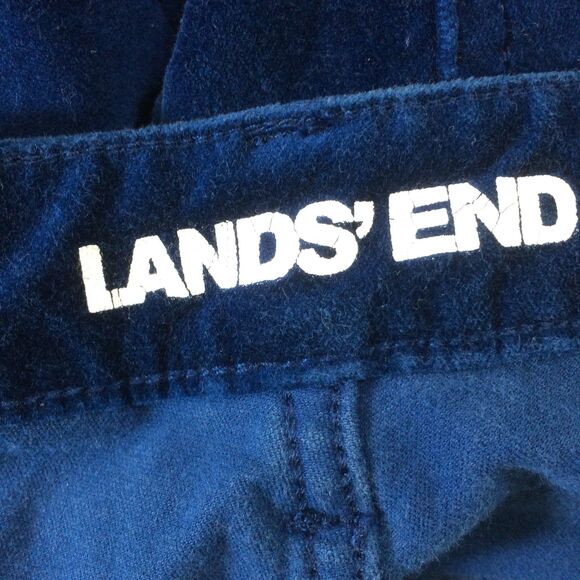 Lands’ End Women’s Velvet Pants High Rise Slim Fit Blue Size 16W - Picture 5 of 5